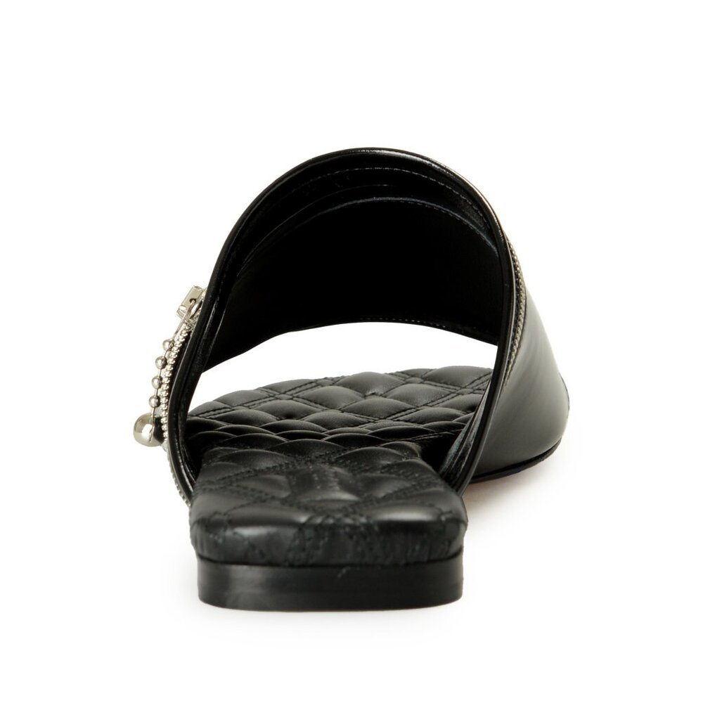 Burberry Women's Zip Sandal With Kitten Heel Leather Slides Shoes US 6 EUR 36 - Picture 3 of 8
